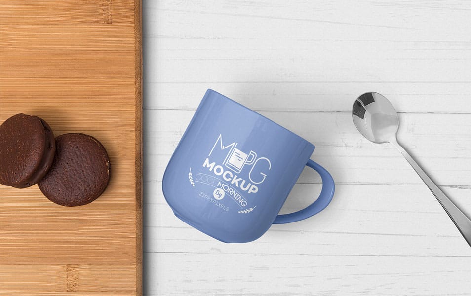 Free Lovely Mug Mockup PSD