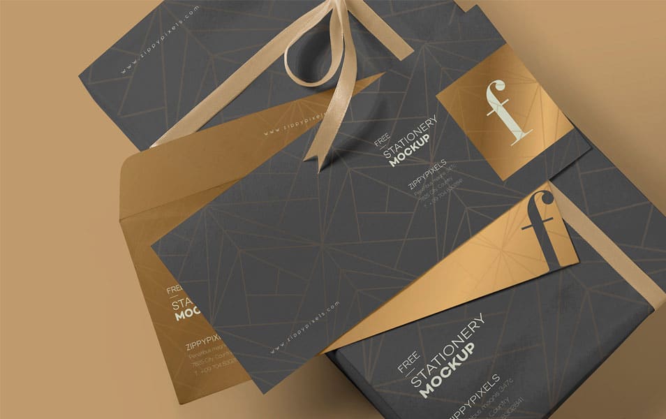 Free Luxury Envelope Mock Up