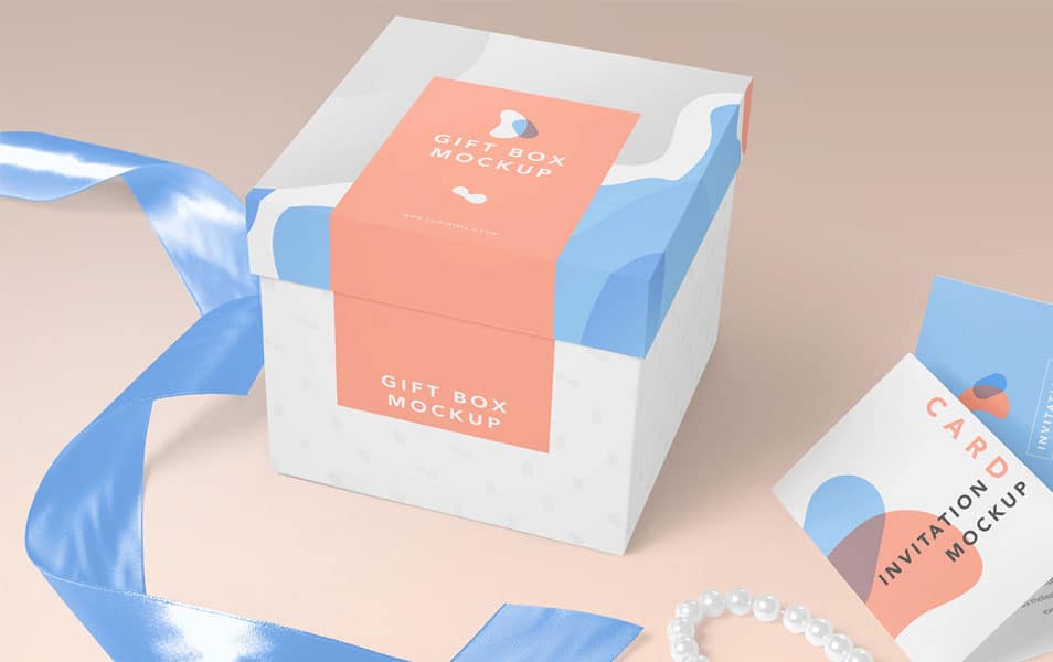 Free Luxury Gift Box Mockup