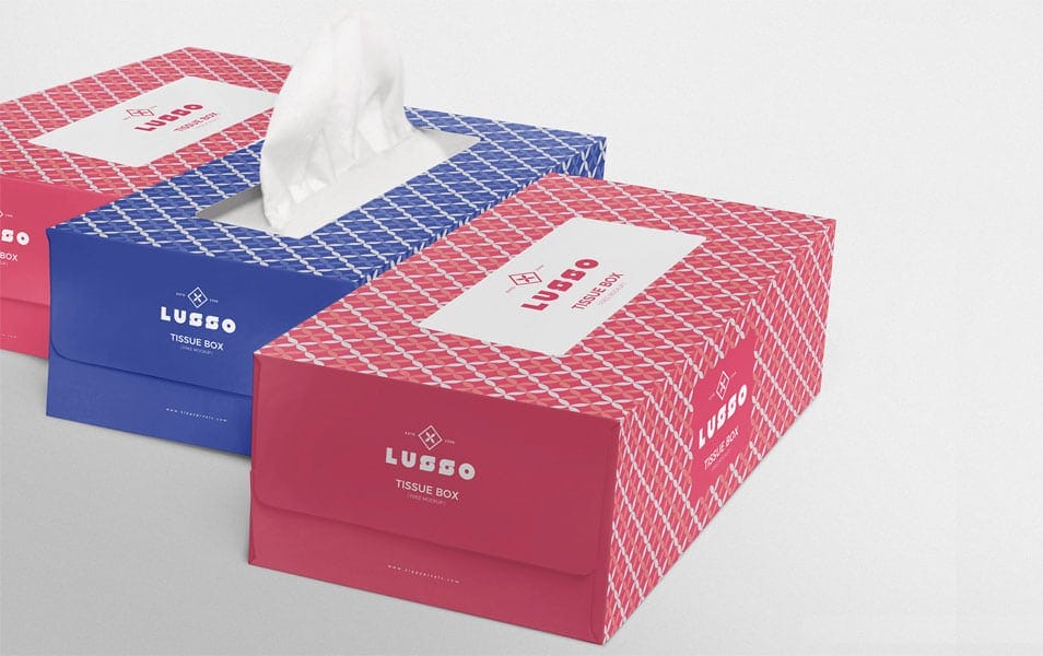 Free Luxury Tissue Box Mockup