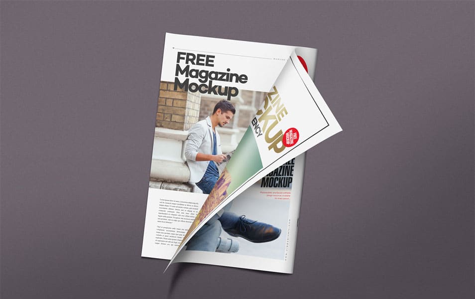 Free Magazine Mockup PSD