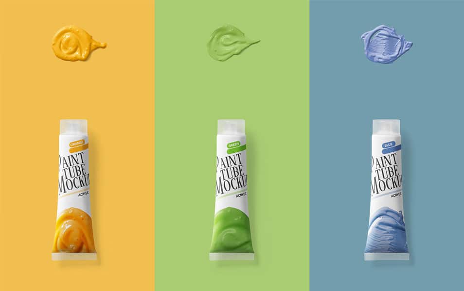 The Ultimate Collection of 2000+ Free Mockup Templates PSD Designs 593 Free Paint Tube Mockup