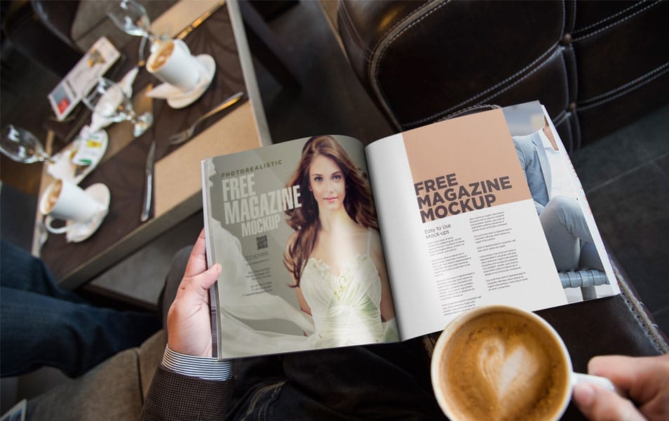 Free Photo Realistic Magazine Ad Mockup