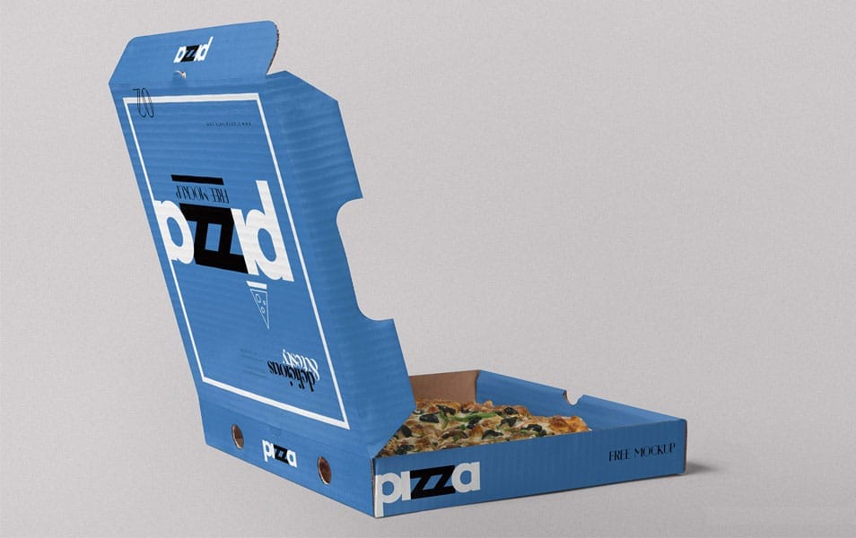 Free Pizza Box Mockup PSD