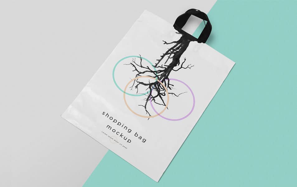 Free Polythene Shopping Bag Mockup