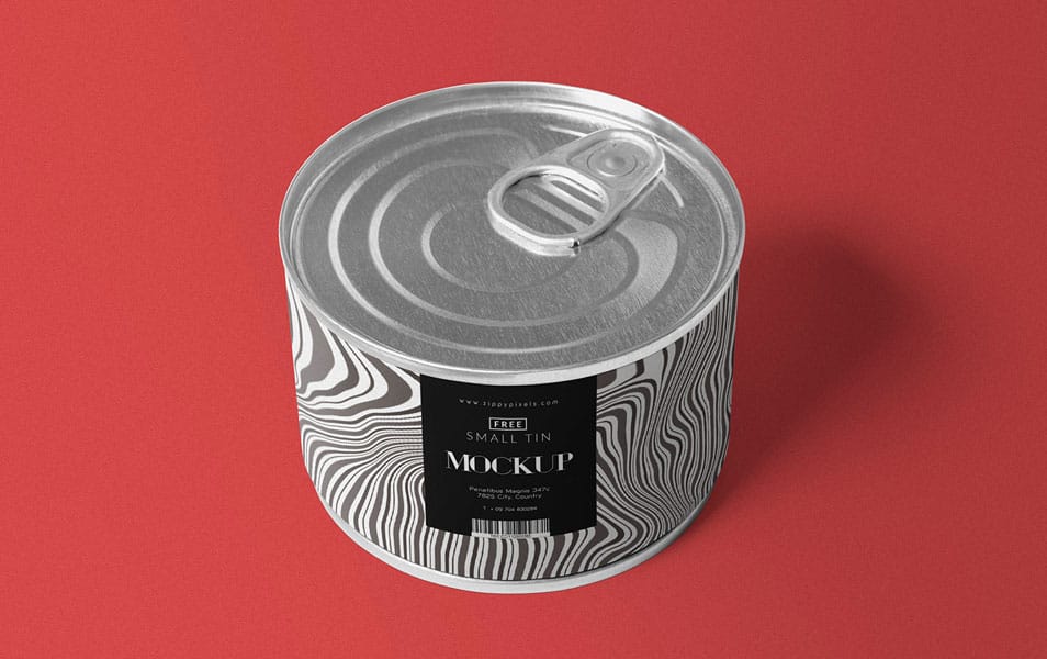 Free Round Tin Mockup