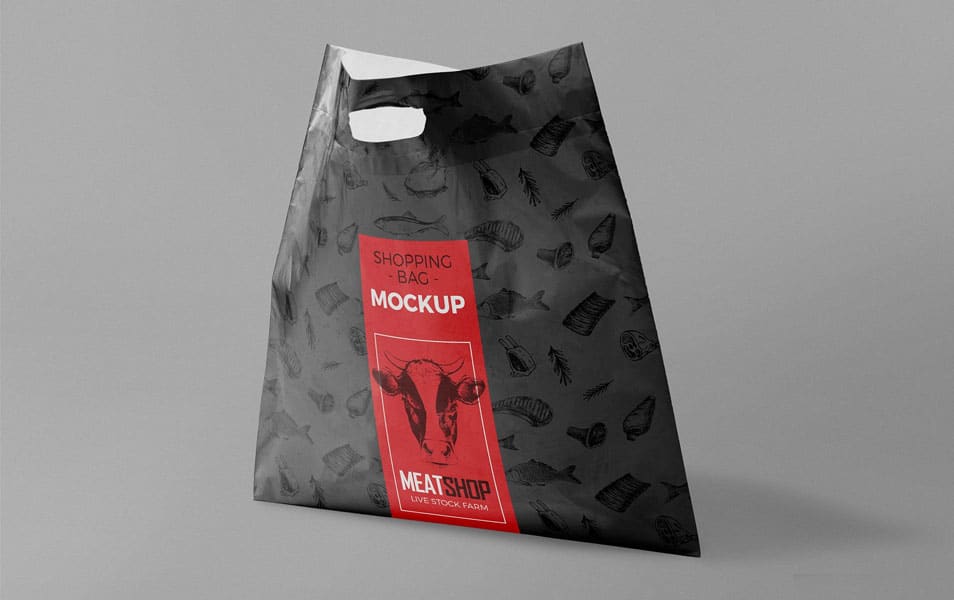 Free Standing Plastic Bag Mockup