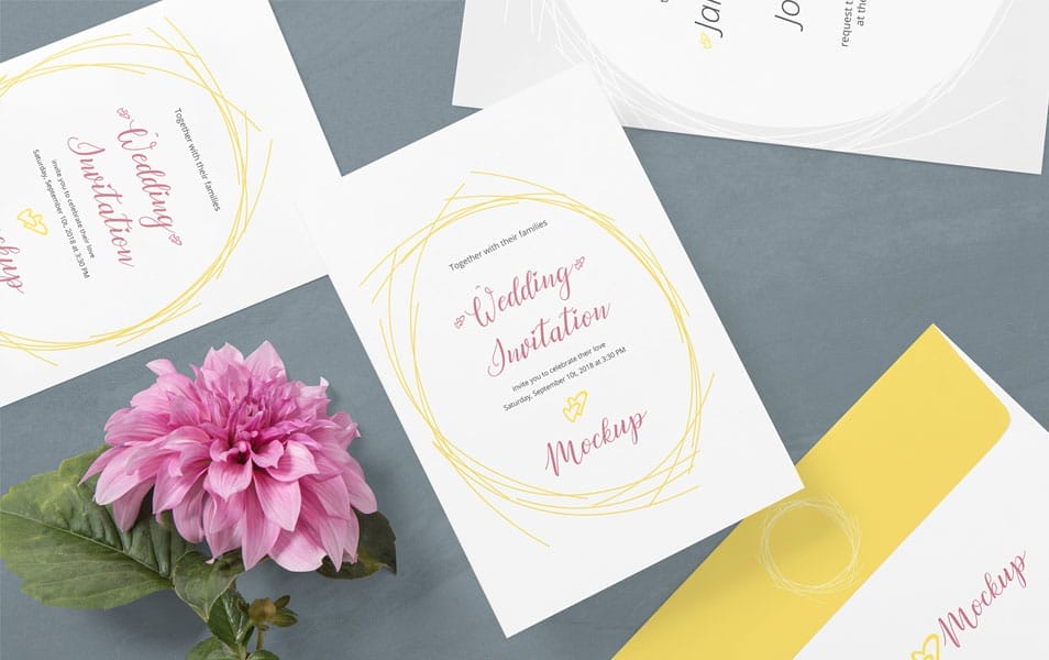 The Ultimate Collection of 2000+ Free Mockup Templates PSD Designs 165 Free Wedding Card Mockup PSD