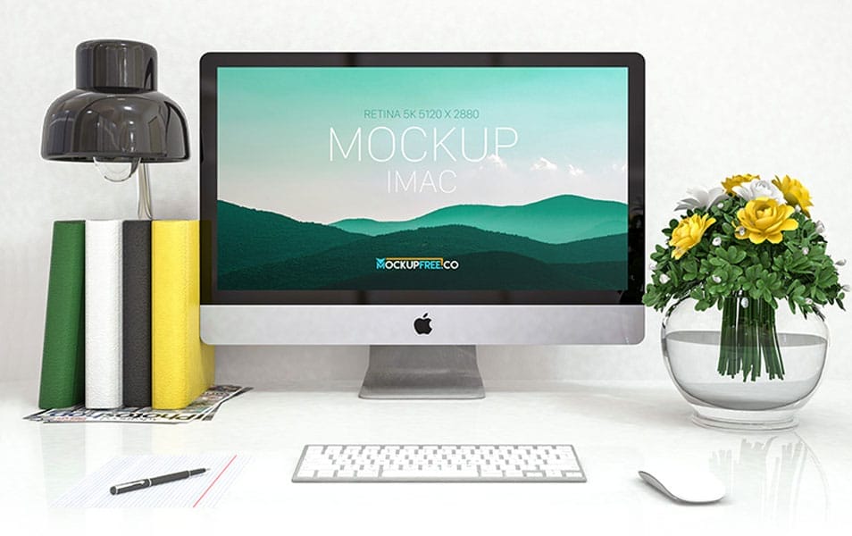 iMac Free PSD Mockup