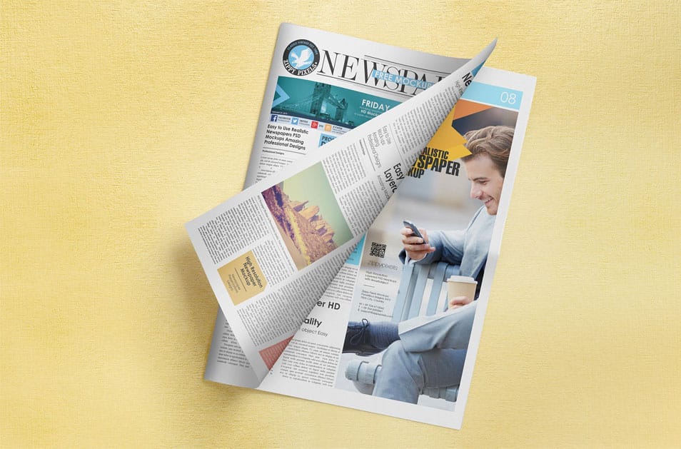 Free Brilliant Newspaper Adverts Mockup 2 Free Brilliant Newspaper Adverts Mockup