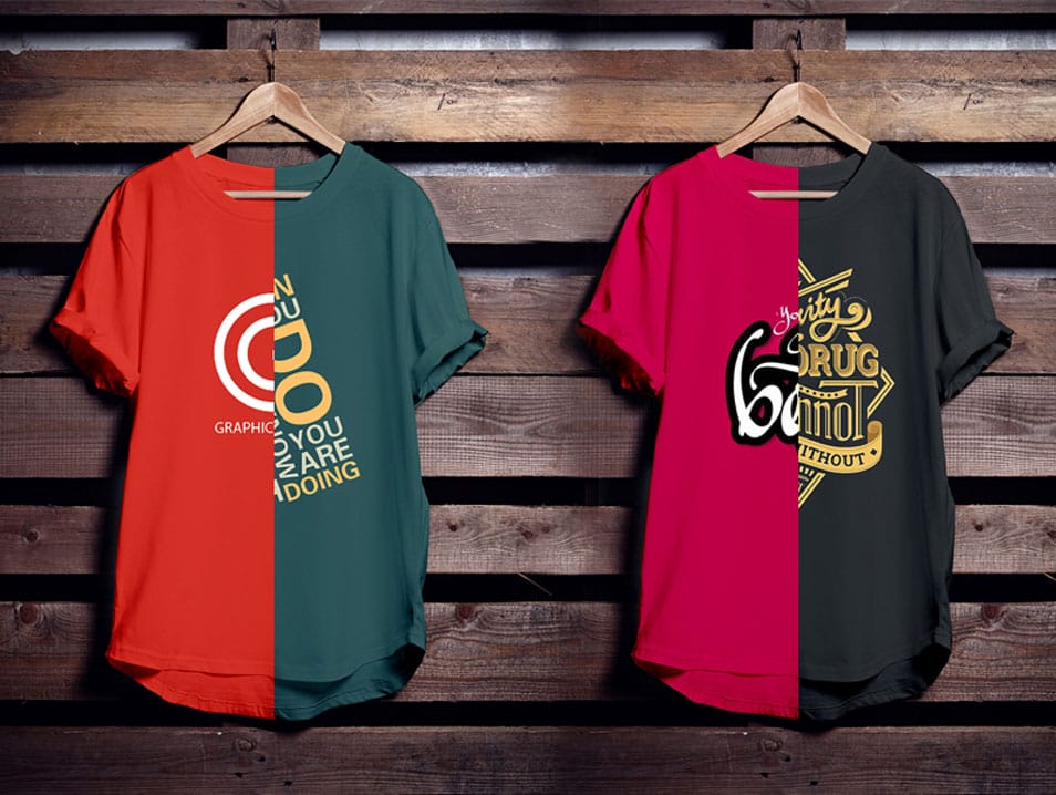 Free Hanging T-Shirt Mockup 2 Free Hanging T-Shirt Mockup