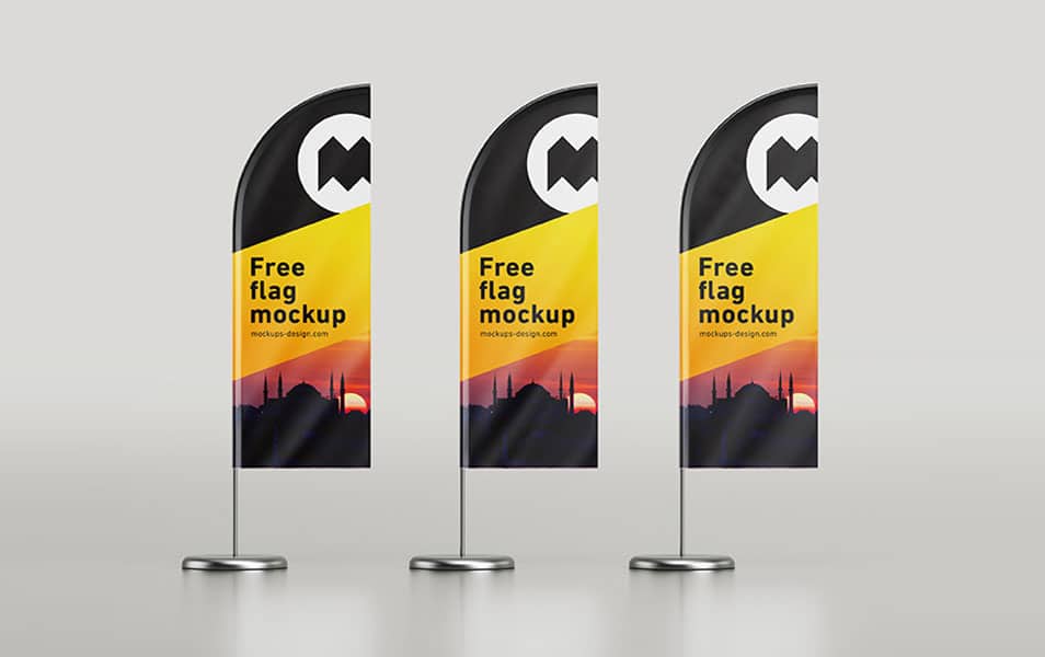 Free Feather Flag Mockup 2 Free Feather Flag Mockup