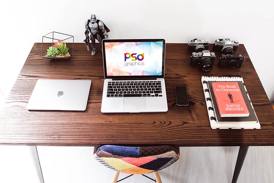 Macbook on Desk Mockup Free PSD 2 Macbook on Desk Mockup Free PSD