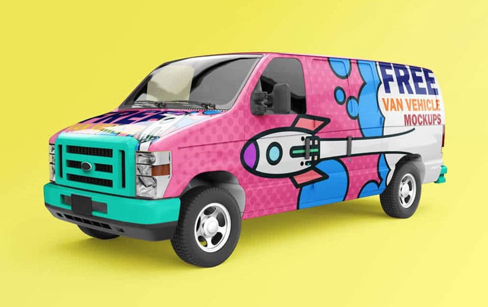 Van Vehicle Mockups 2 Van Vehicle Mockups