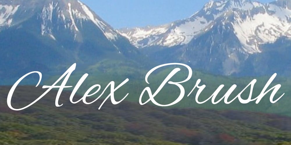 Free Calligraphy Fonts 57 Alex Brush