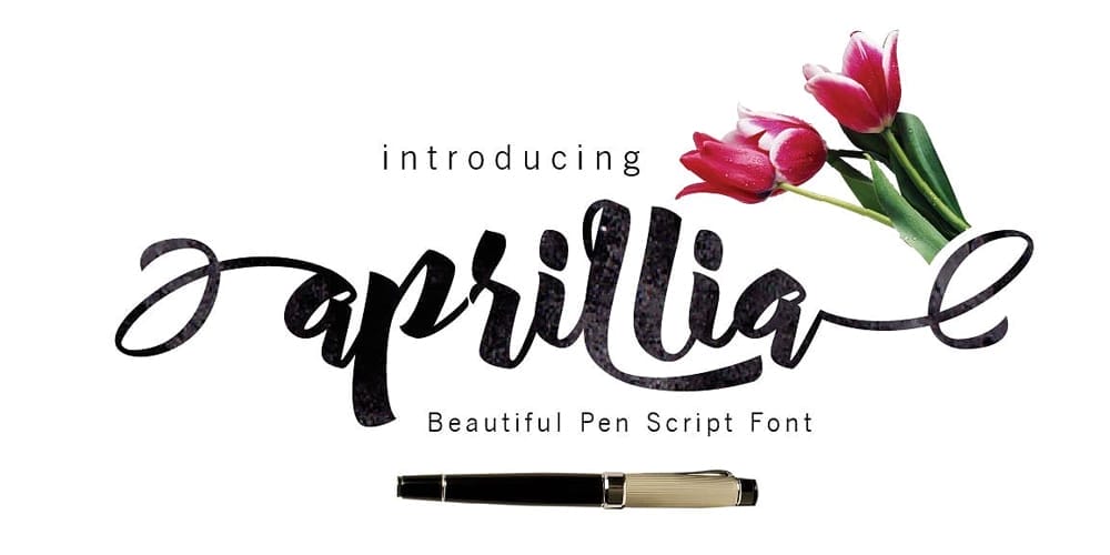 Free Calligraphy Fonts 35 Aprillia Script Typeface