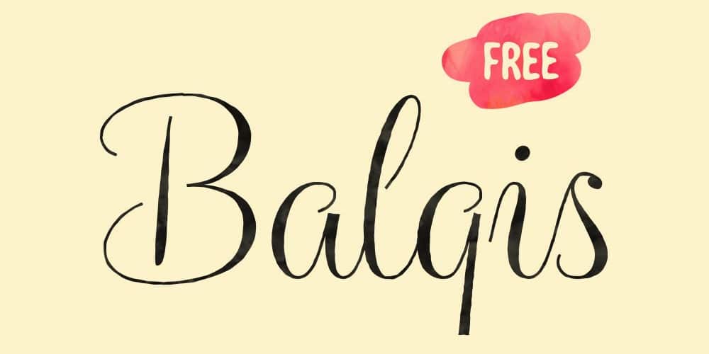 Free Calligraphy Fonts 39 Balqis Font