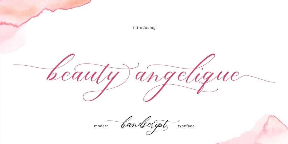 Free Calligraphy Fonts 91 Beauty Angelique Script Font