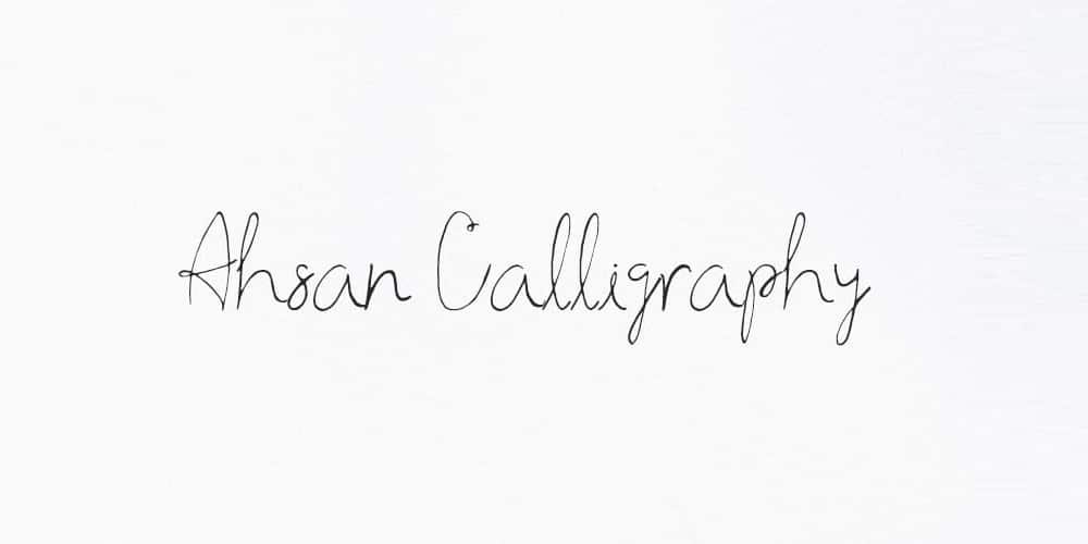 Free Calligraphy Fonts 43 Free Ahsan Calligraphy Script Font