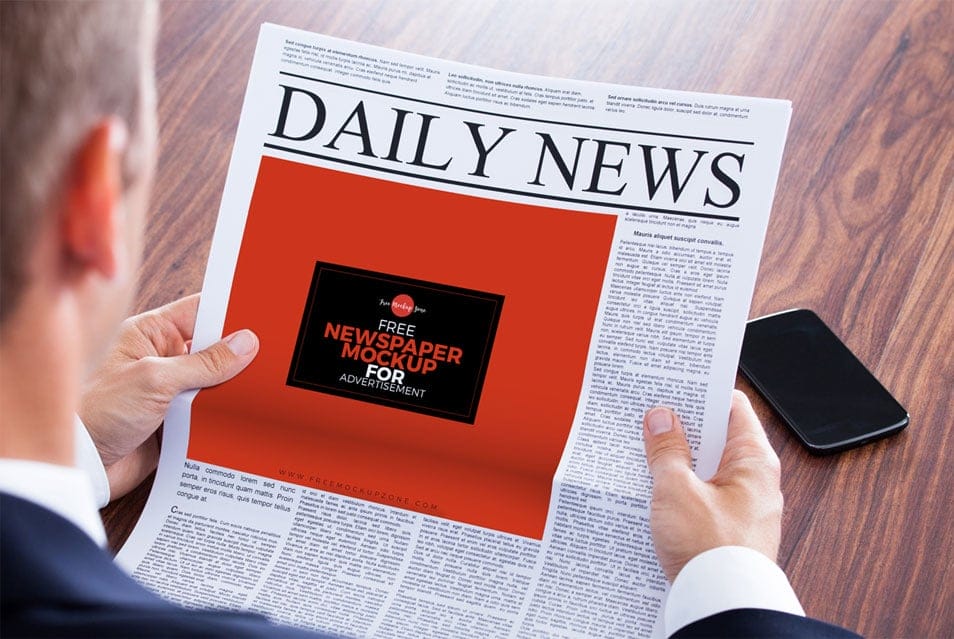 Free Newspaper MockUp For Advertisement 2 Free Newspaper MockUp For Advertisement