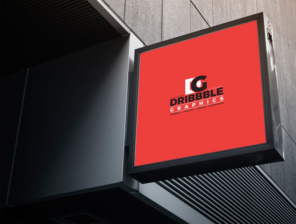 Free Outside Shop Signboard Mockup 2 Free Outside Shop Signboard Mockup