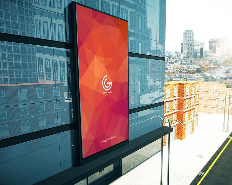 Free Promotional Advertisement Building Billboard Mockup 2 Free Promotional Advertisement Building Billboard Mockup