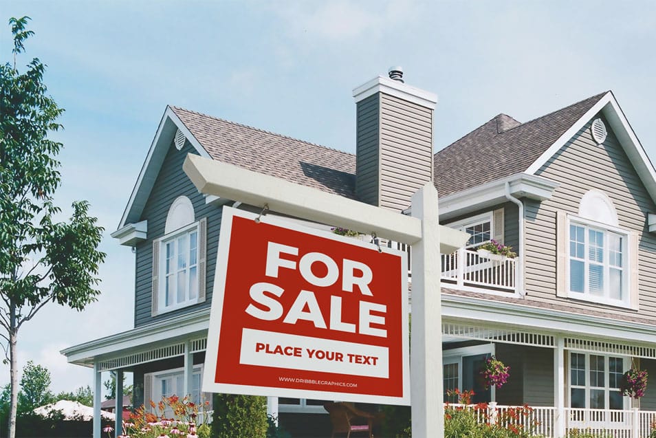Free Real Estate Signboard Mockup 2 Free Real Estate Signboard Mockup