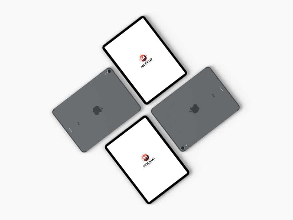 Free Top View New iPad Pro 2018 Mockup PSD 2 Free Top View New iPad Pro 2018 Mockup PSD
