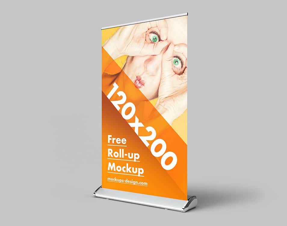 Free Roll-up Mockup 2 Free Roll-up Mockup