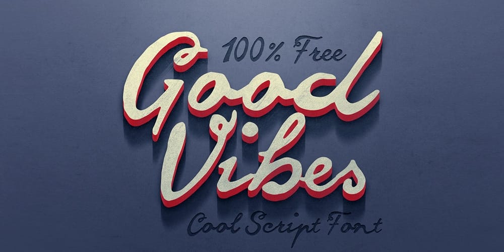 Free Calligraphy Fonts 66 Good Vibes Script Font