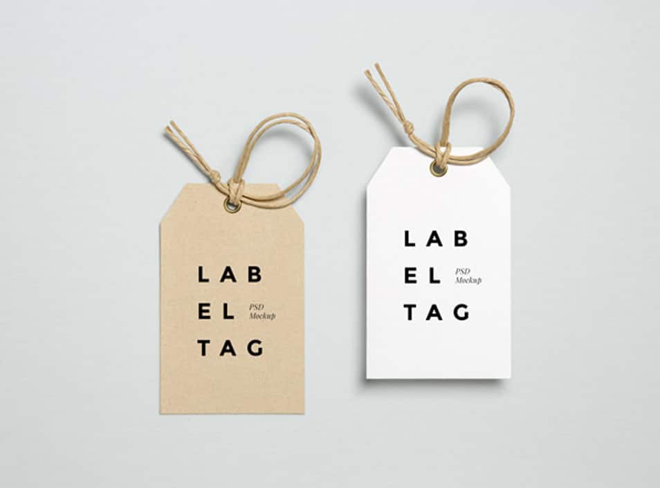 Label Tag PSD MockUp 2 Label Tag PSD MockUp