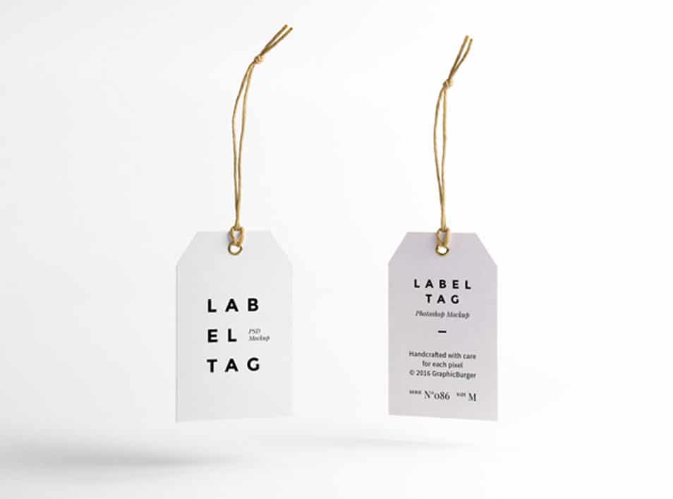 Label Tag PSD MockUp 2 Label Tag PSD MockUp