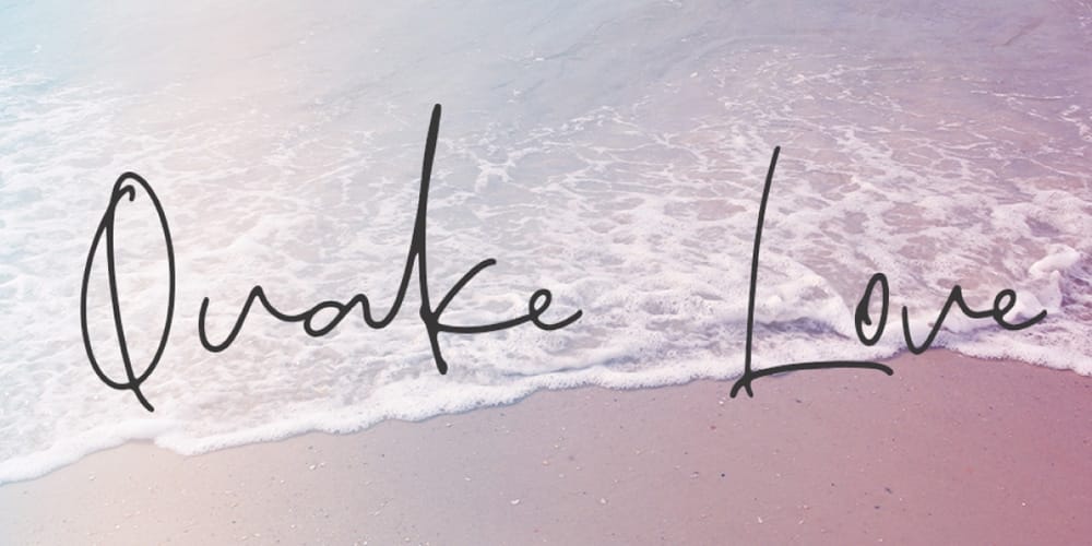 Free Calligraphy Fonts 32 Quake Love Handmade Calligraphy Font