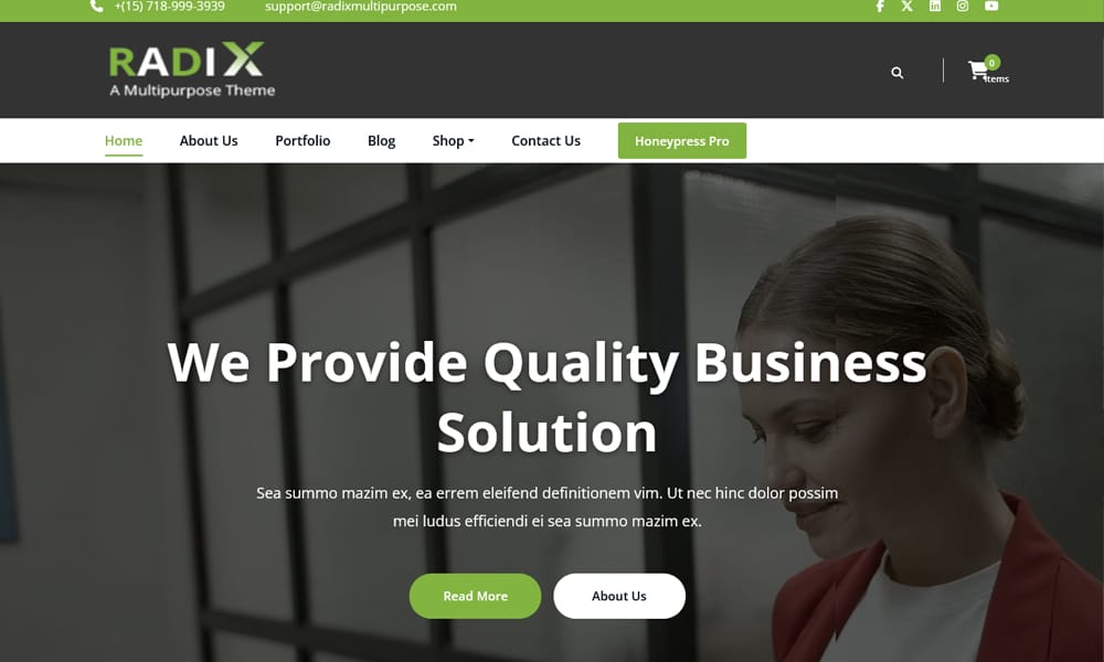 25+ Best Free Multipurpose WordPress Themes 2025 36 Radix Multipurpose