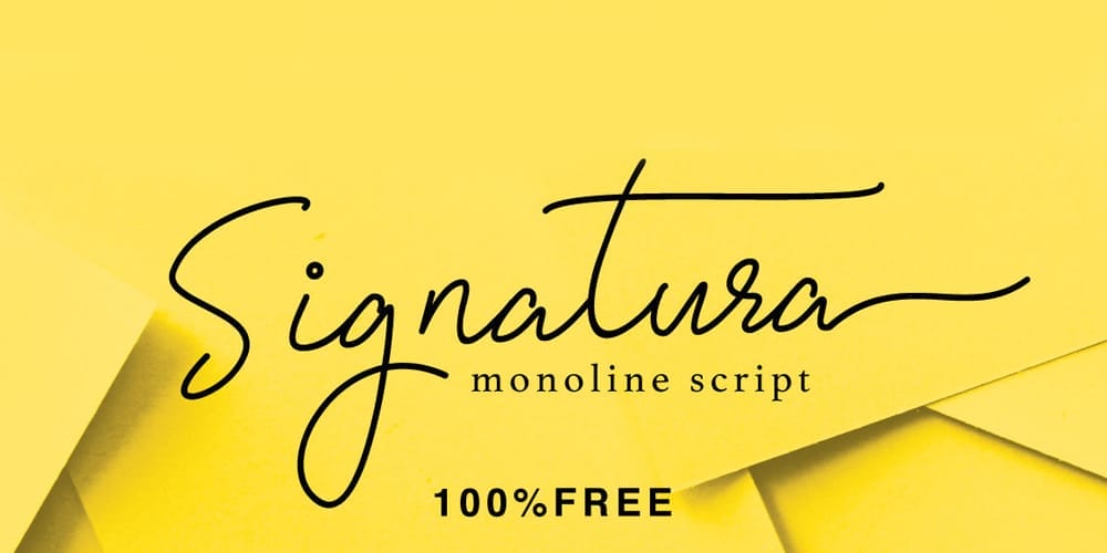 Free Calligraphy Fonts 72 Signatura Monoline Script Font