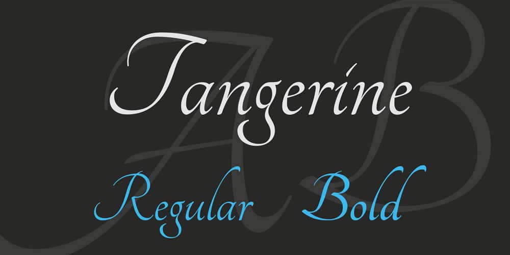 Free Calligraphy Fonts 76 Tangerine Font