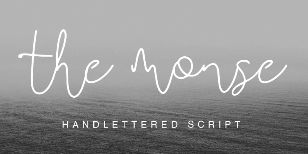 Free Calligraphy Fonts 42 The Monse - Free Handmade Calligraphy Font