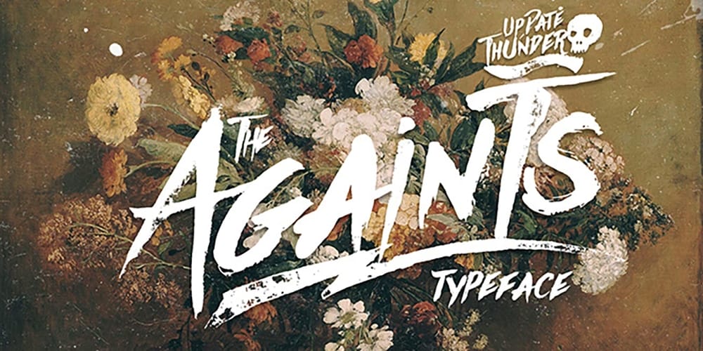 Free Calligraphy Fonts 124 Againts Typeface