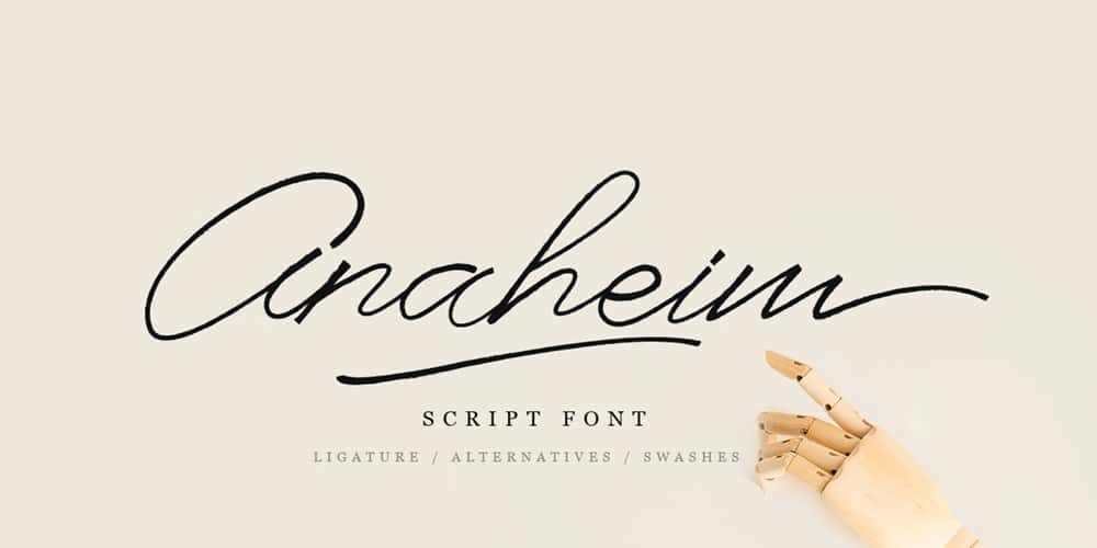Free Calligraphy Fonts 131 Anaheim Script Font