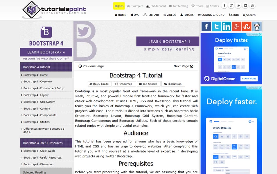 Learn Bootstrap 4 : Tutorials, Courses, Articles, Books & Cheat Sheets 5 Learn Bootstrap 4 : Tutorials, Courses, Articles, Books & Cheat Sheets 1