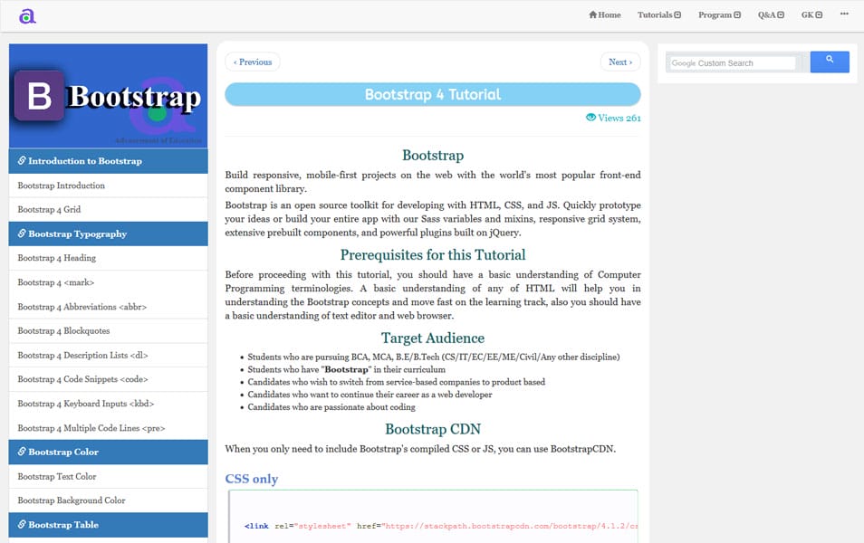 Learn Bootstrap 4 : Tutorials, Courses, Articles, Books & Cheat Sheets 6 Bootstrap 4 Tutorial | atnyla
