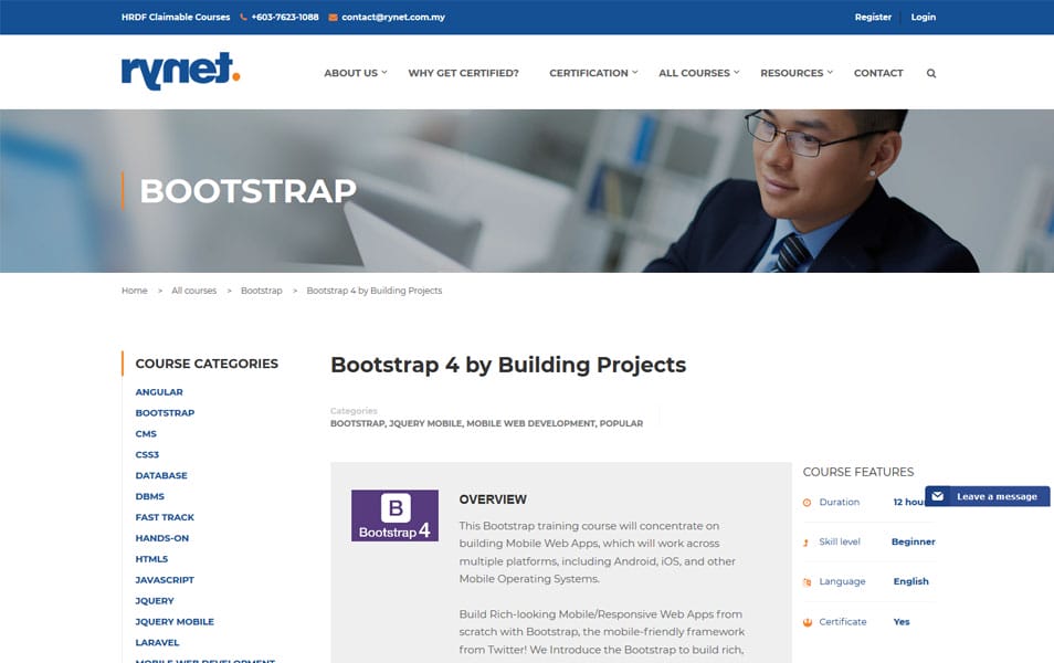 Learn Bootstrap 4 : Tutorials, Courses, Articles, Books & Cheat Sheets 22 Bootstrap 4 by Building Projects | rynet