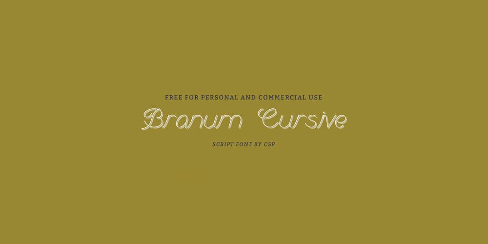 Free Calligraphy Fonts 142 Branum Cursive Font
