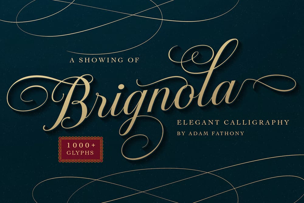 Free Calligraphy Fonts 9 Brignola Elegant Calligraphy