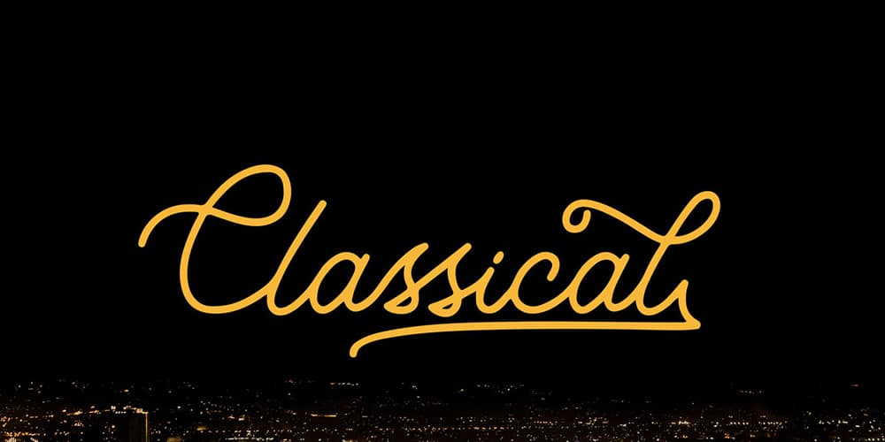 Free Calligraphy Fonts 132 Classical Monoline Script Font