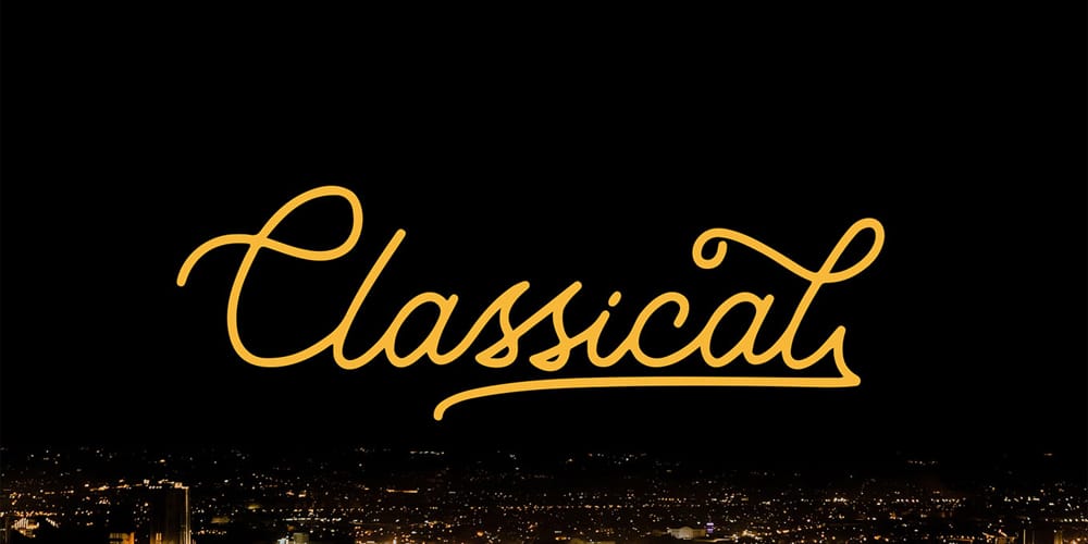 200+ Great Free Fonts for Designers 408 Classical Monoline Script Font