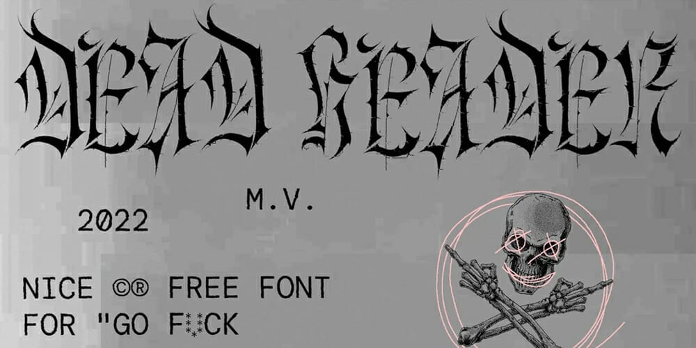 Free Calligraphy Fonts 14 Dead Header Font