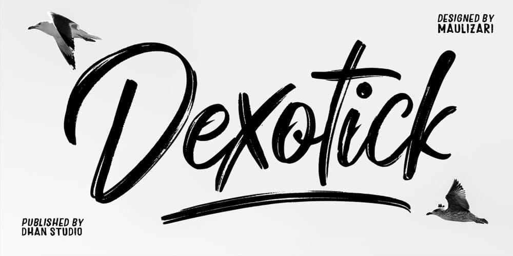 Free Calligraphy Fonts 140 Dexotick Font
