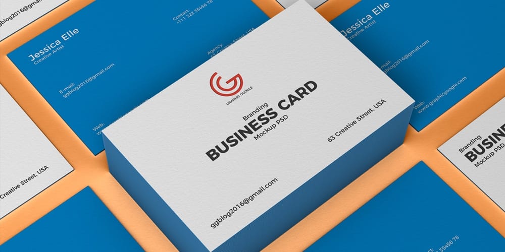 Free Branding Business Card Mockup PSD