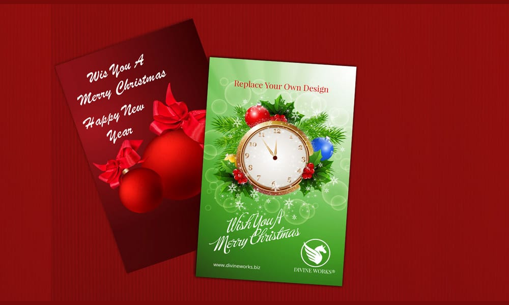 Free Christmas Card Mockup PSD